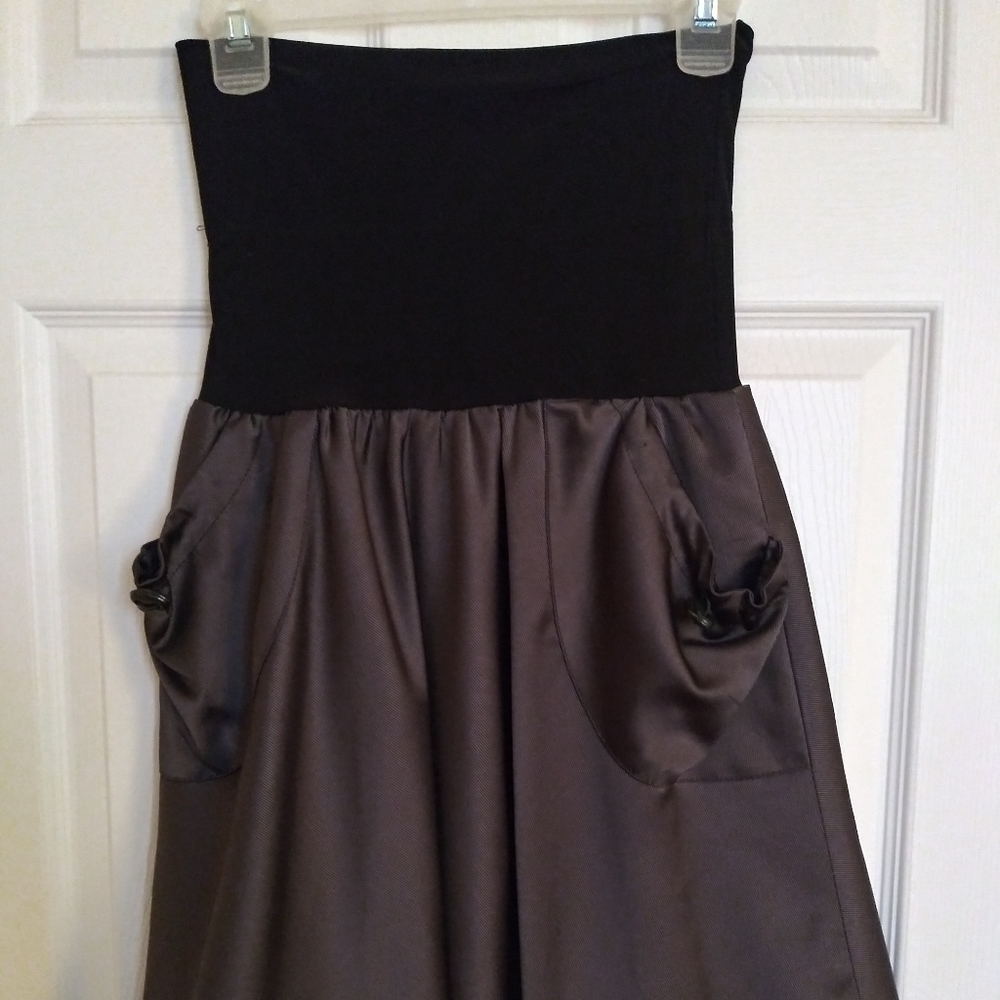 Back and gray dress